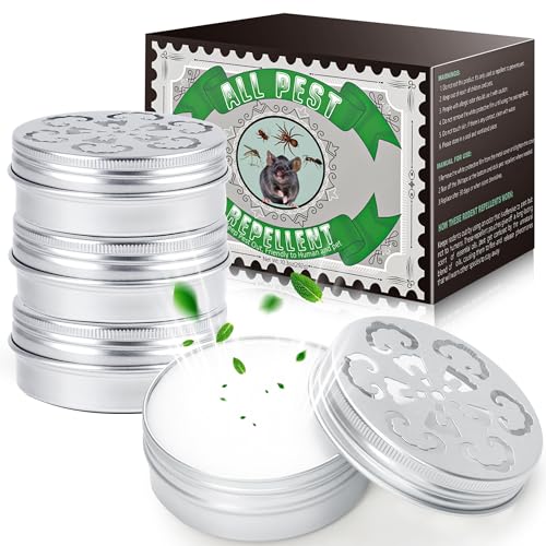 4 Pack Natural Rat Repellent - Peppermint Rodent Repellent for Outdoor Yard Attic Garden House | Long-Lasting Protection | Safe for Dogs and Children
