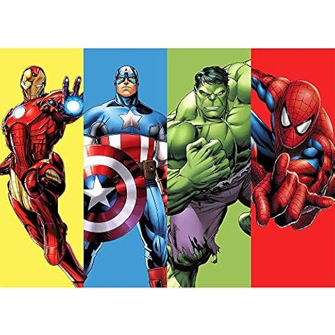 Superhero Backdrop for Boys Birthday Party 7x5ft Vinyl Anime Character Image Photography Backdrops Themed Party YouTube Backdrops Photo Booth Studio Props Cover