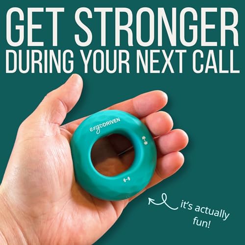 Image of Grip Strength Trainer by Ergodriven | Simple Silicone Ring with Two Resistances, Completely Free of BPA /Latex /Rubber /PFAS, Aesthetically Pleasing Desk Accessory