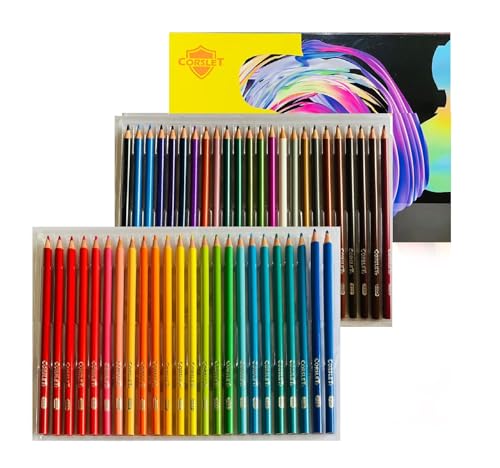 Image of Corslet 83 Pcs Sketch and Color Pencils Set With Zipper Carry Case | Oil-Based Professional Pencil Set for Kids & Adult | Art Sketching Kit with Graphite Charcoal Drawing Pencil Set for Artist