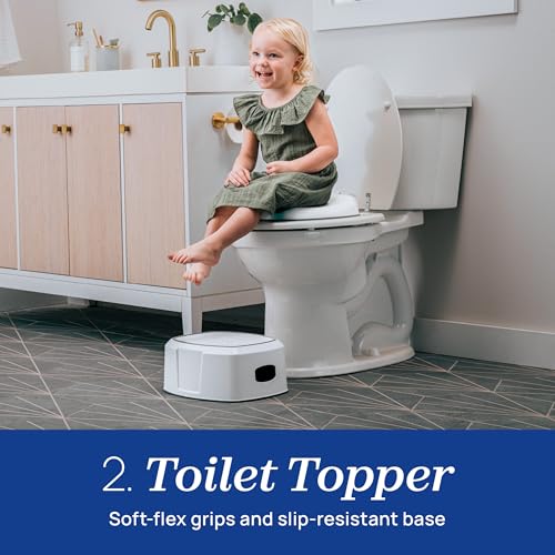 Image of Chicco 3-in-1 Potty Training System, Toddler Training Potty, Toilet Topper, Step Stool, Easy-Clean, Anti-Slip Base, Adjustable Spray Shield