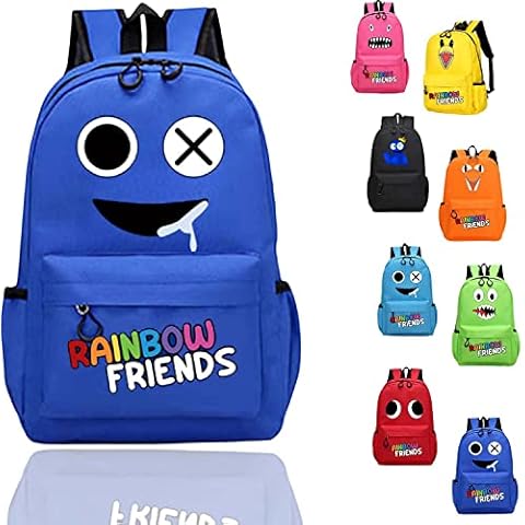 UGIF Rainbow Friends Backpack, 3D Printed Cartoon School Bag, School Lunch Bag, Travel Backpack, Friends Backpack, Waterproof Backpacks, School Backpack for Girls And Boys, Back to School Gifts Cover