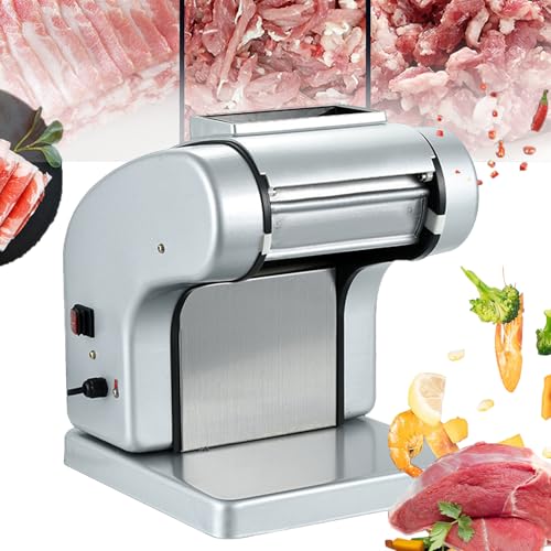 Cortador de carne eléctrico comercial, 1400 R/min de alta velocidad, 1100 W de potencia para carne cocida y cruda, función inversa, eficiencia de 100 kg/h, versátil para carne y verduras