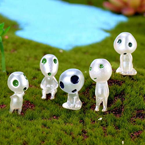 LOVIVER Pacote com 10 miniaturas de jardim de fadas luminosas para elfos de árvores, enfeite para ca