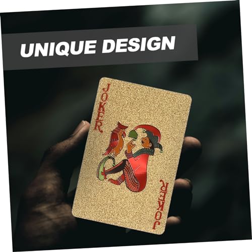 Beaupretty Pokerkarten Goldfolie Für Party Und Festival Wasserfestes Kunststoffspielkartenset Mit Goldenem Drachenmotiv Robuste Triktrequisiten Für Familien Und Freunde – Bild 7