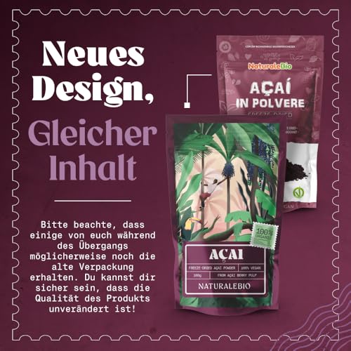 NaturaleBio Bio Acai Pulver Gefriergetrocknet Superfood – Ansicht 4