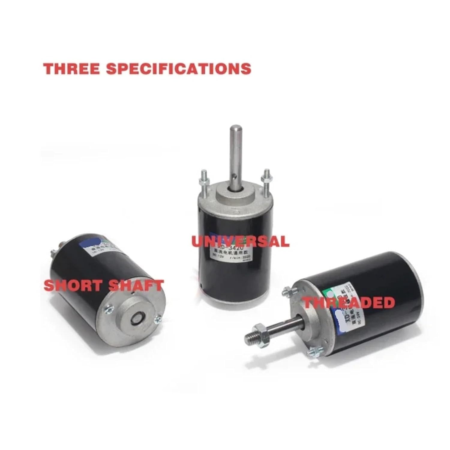 3500~7000RPM XD-3420 30W High Torque DC Motor 12V/24V Permanent Magnet Motor Mini DC Motor DIY Generator Motor CW/CCW