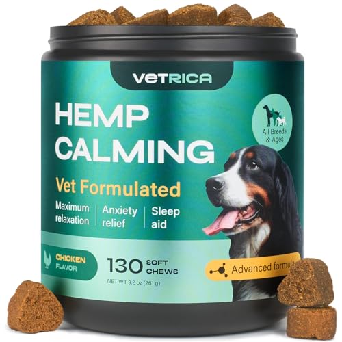 Сalming Сhews for Dogs Anxiety Relief - Dog Anxiety Relief Supplement - Soft Calming Chews - Dog Calming Treats for Storms, Separation, Fireworks, Vet Visits, Travel, Grooming, Barking, Chewing