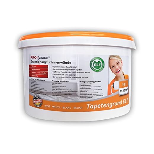 PRO[f]home® - Tapetengrund ELF 300-21-AP Grundierung für Innenwände Tapeten Tapeziergrund weiß 10 L für max. 100 qm Profhome