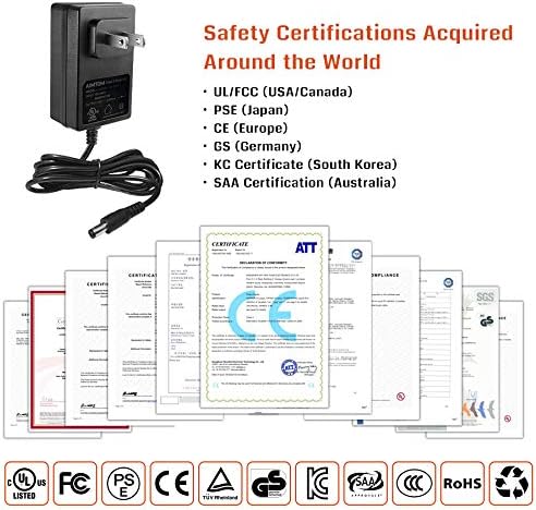 Miniatura 2 de Adaptador de fuente de alimentación de 15V 2A con certificación UL, cargador de CA a CC de 100-240V con 0.217x0.083 in, 0.217x0.098 in, 0.138x0.053