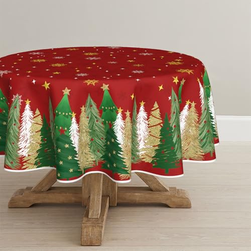Artoid Mode Rot Schneeflocken Bäume Sterne Weihnachten Tischdecke...