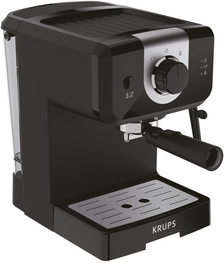 face avant inclinée view of the Krups OPIO XP320830 Espresso Machine