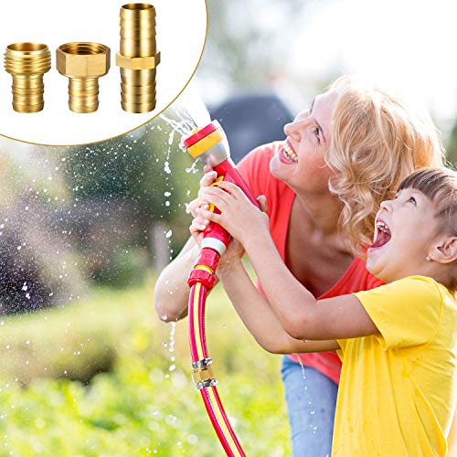 4 Sets 5/8 Inch Solid Brass Garden Hose Mender End Repair Kit Water Hose Coupling Splicer Mender Female Male Hose Connector With Tape, Stainless Steel Clamp And 3/4 Inch Rubber Gasket #TOP6