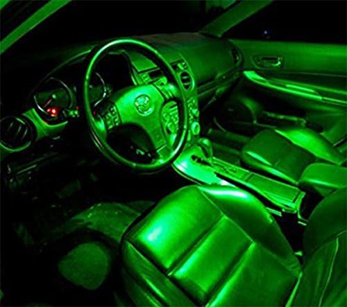 Jtech 10x T10 194 168 2825 Super Bright Green LED Bulb for Car Interior Dome Map Door Courtesy License Plate Lights