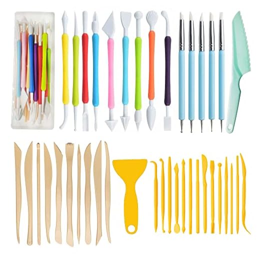 Langqun 41pcs Plastic Polymer Clay Art Tools Set for Kids Adults,Knives Pottery Tools,Ceramic Supplies for Engraving, Embossing, Shaping,Sculpting,Modeling