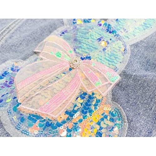 Denim Jacket Little Big Girls Cute Rabbit Sequin Jacket Coat Outwear2