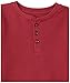 Amazon Essentials Boys' Long-Sleeve Knit Thermal T-Shirt, Pack of 3, Burgundy/Grey/Orange Rugby Stripe, X-Small
