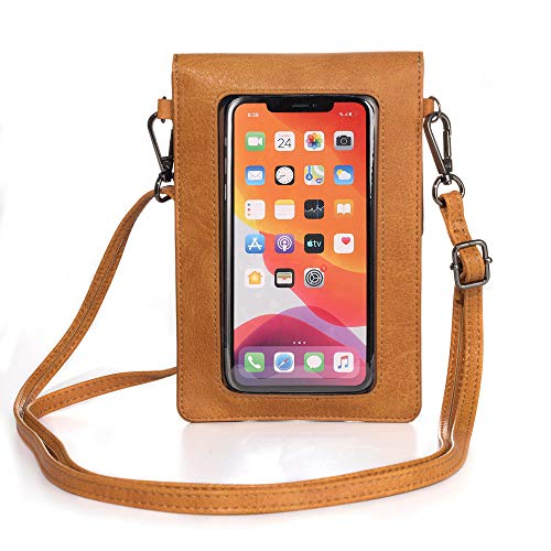 Women Crossbody Bag Cell Phone Purse Pouch with Touch Screen Window for Samsung Galaxy Note20 / Note20 Ultra / A11 / A71 / Cat S62 Pro / S52 / Moto E7 Plus / G9 Plus / G9 Play/One Fusion (Tan) Women Crossbody Bag Cell Phone Purse Pouch with Touch Screen Window for Samsung Galaxy Note20 / Note20 Ultra / A11 / A71 / Cat S62 Pro / S52 / Moto E7 Plus / G9 Plus / G9 Play/One Fusion (Tan)