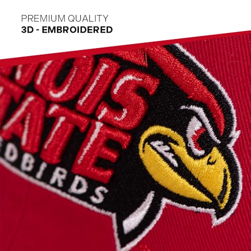 Gorra bordada ajustable roja con cierre de tela miniatura 4