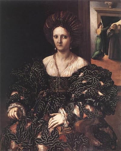 Tableau portrait de femme Giulio Romano 60x90cm pour habiller un mur blanc vide