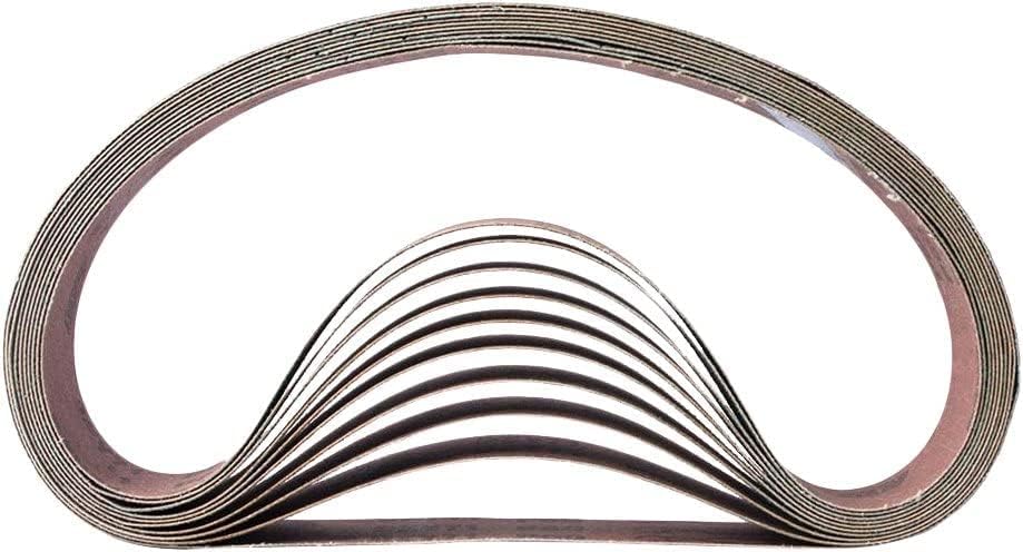Lijadora de banda de 1-12 x 30 pulgadas, bandas de lijado de óxido de aluminio para lijadora de banda, papel lijadora de banda con grano 180 para un
