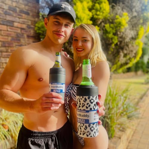 Image of Frost Buddy Universal Can Cooler - Fits all - Stainless Steel Can Cooler for 12 oz & 16 oz Regular or Slim Cans & Bottles - Stainless Steel (RealTree APX)