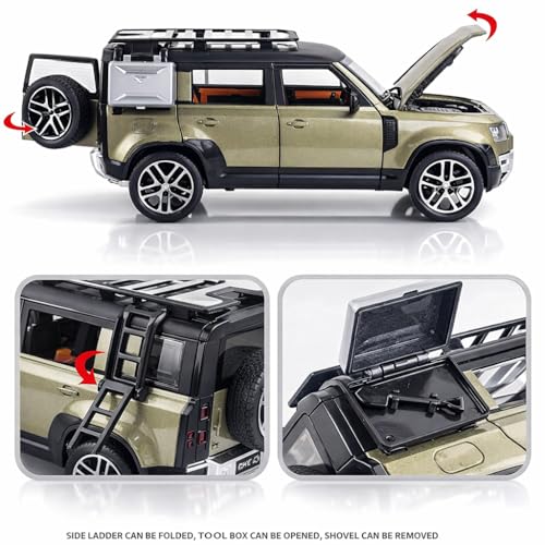 Image of Magicwand 1:32 Scale Die-Cast Defender Guards Metal Car with Openable Doors,Pull Back Action,Blinking Lights【Pack of 1】【Colors as Per Stock】