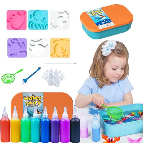 Aszaui Aqua Gelz Creative Set,Aquagelz 3D Creative Set de Mágicos de Geles de Océano para Niños,Manualidades, Actividades Creativas,Juego Educativos Niños