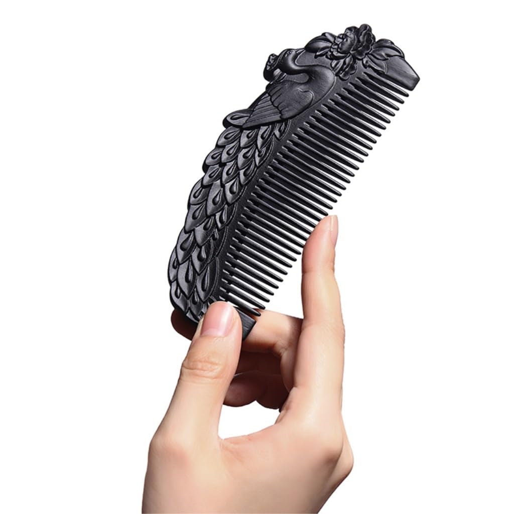 Peruka Grzebień Long Hair Fine Tooth Comb Wooden Curling Comb Massage Scalp Comb Suitable for Combing Curly Hair, Long Hair, Wet Hair, Etc. Duże grzebienie do włosów