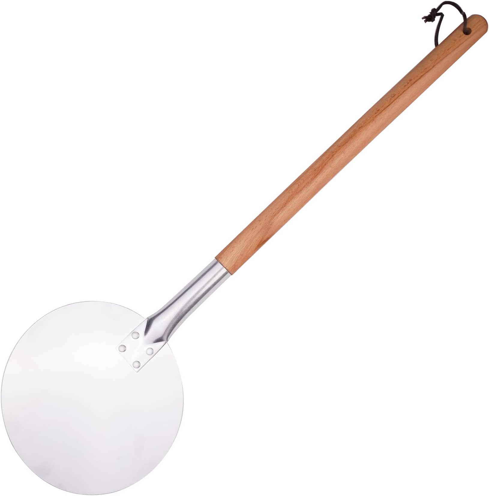 RokiyaTurning Pizza Peel with Detachable Hardwood Handle๏ผ8 inch Aluminum Head๏ผLight and Sturdy, Easy to Clean, Perfect for The Pizza Oven
