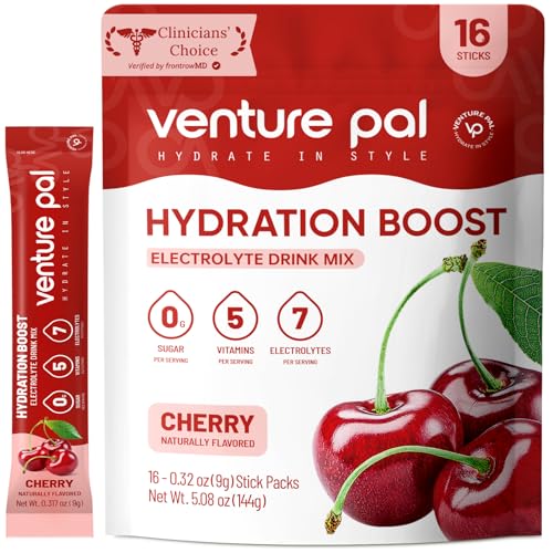 Venture Pal Sugar Free Electrolyte Powder Packets - Liquid Daily IV Drink Mix for Rapid Hydration &...