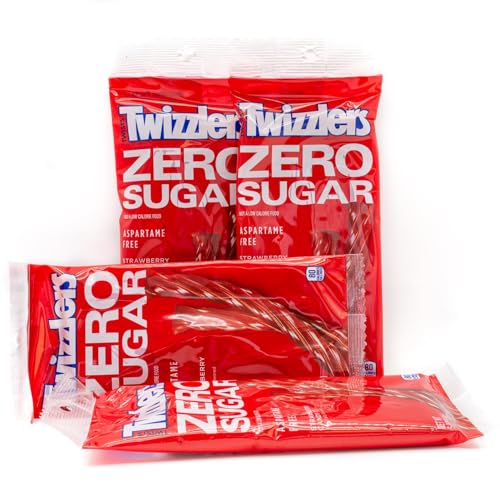 TWIZZ Zero Sugar Twists Strawberry Candy Bags (Pack de 6) miniatura 1