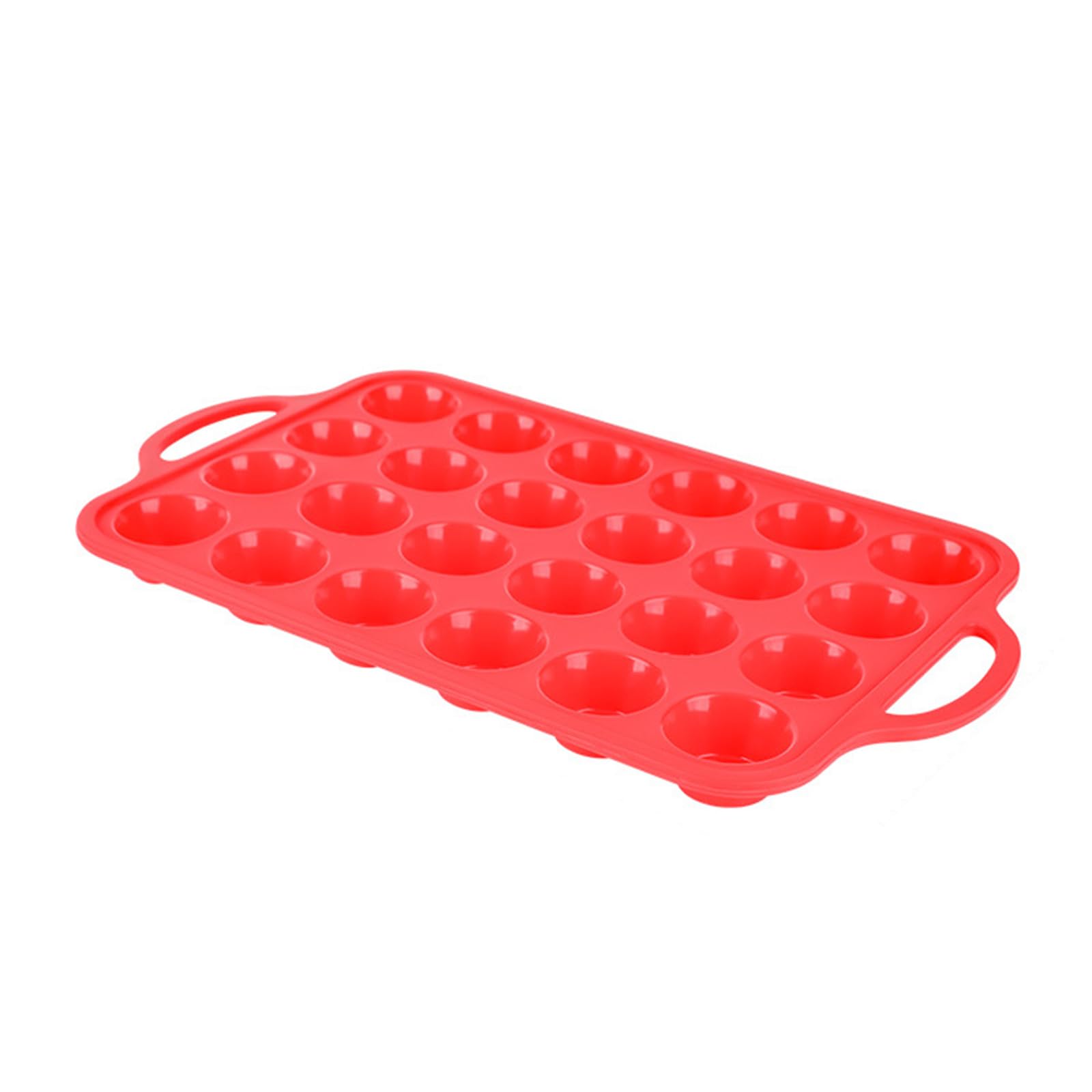 PANGBOER Silicone Cupcake Baking Pan 24 Cavity Food Grade Tray with Handles for Home Bakers Making Small Desserts Easily