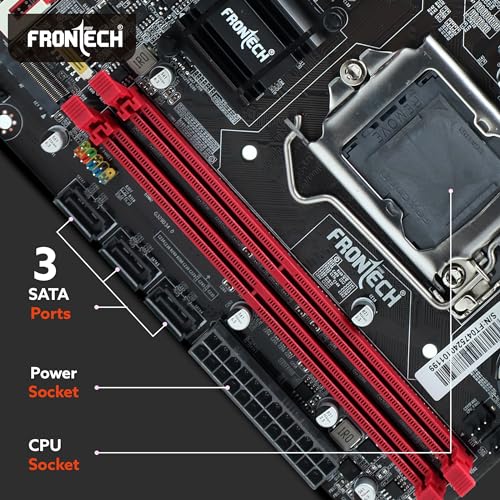 FRONTECH H110 Chipset Motherboard with 2xDDR4 RAM Slots LGA1151 Supports 6/7/8th (SKYlake), 14nm CPUs Processors | 2xUSB 3.0, 4xUSB 2.0 | 4xSATA... - Image 5