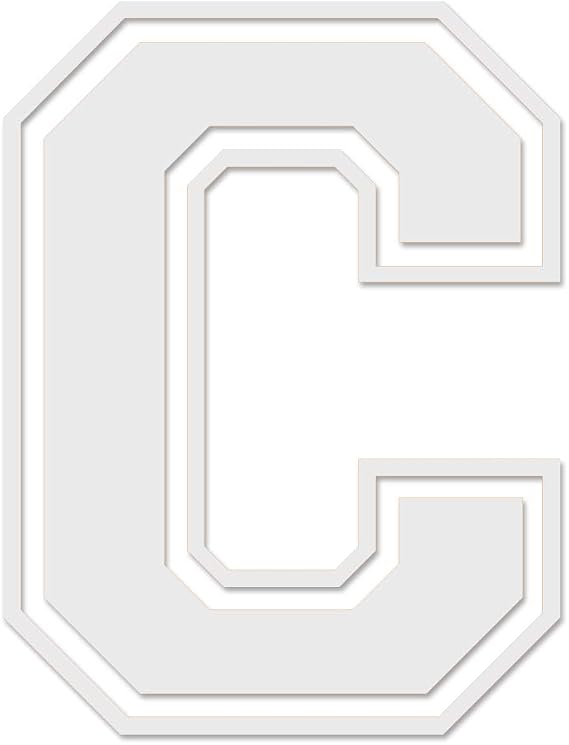 Custom Letter “H” Varsity Decal – 5 Inch White Vinyl Sticker For Cars, Windows, Laptops