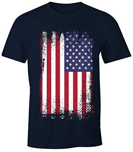T-shirt homme drapeau américain coupe confortable pour bouger libre