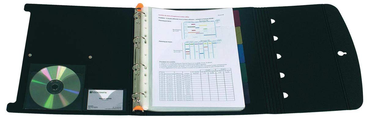 Classeur de presentation exashow 4 anneaux 30mm exactive - a4