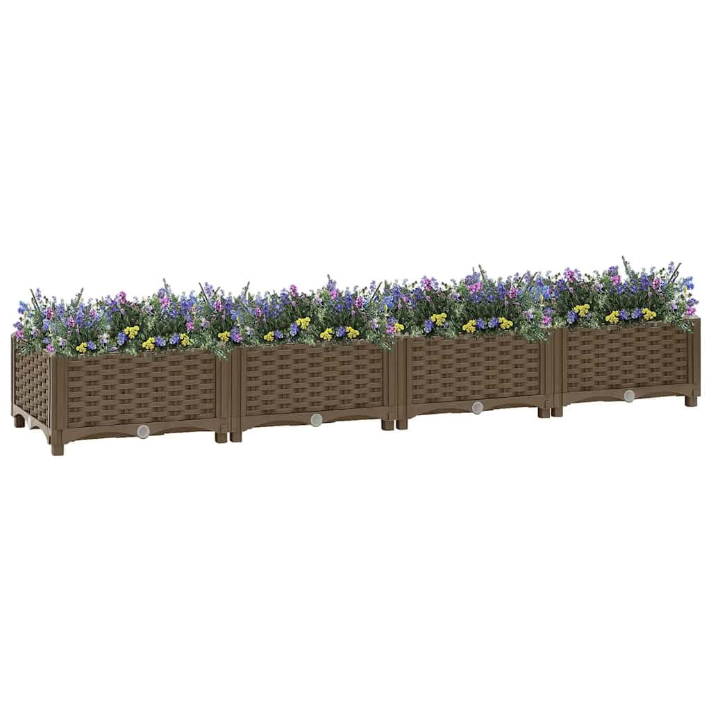 Jardinera de polipropileno para balcón, terraza, 160 x 40 x 23 cm