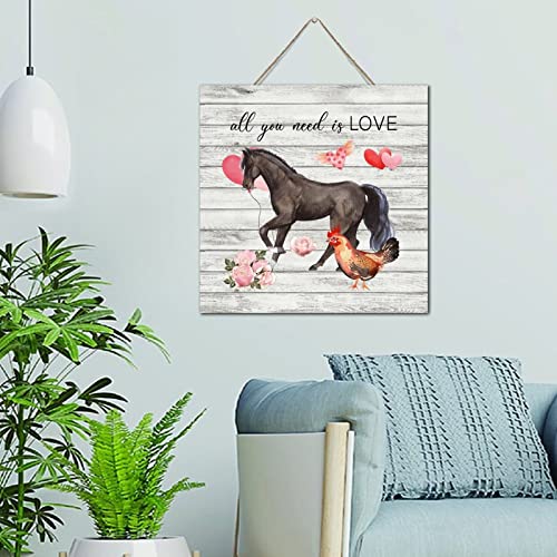 All You Need Is Love plaque murale bois pour célébrer l'amour au cœur de votre maison