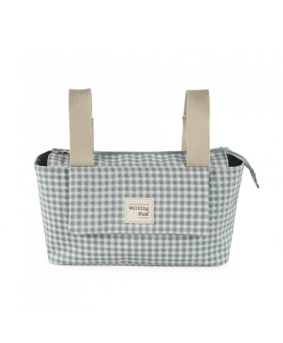 Vichy Schwangerschaftstasche für Kinderwagen, kurze Griffe, Grün, 31 x 17 x 12 cm