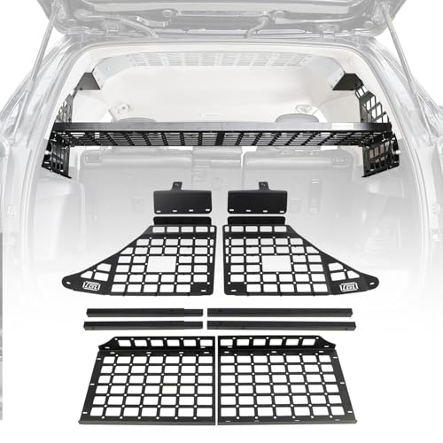 HIGH FLYING for Toyota 4Runner 2010-2024 Car Accessories Modular Storage Molle Panel System Trunk Shelf Luggage Carrier Cargo Racks Trunk Organizer Aluminum Alloy Whole Kit