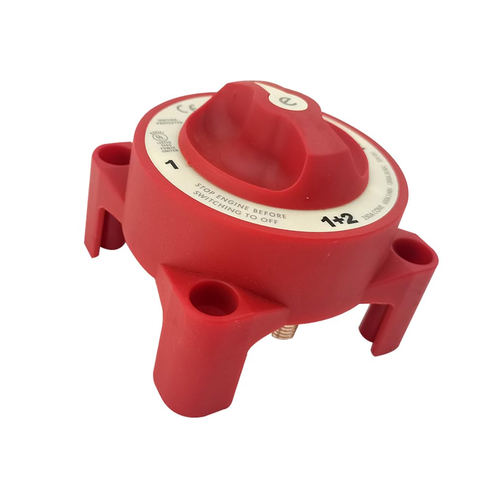 ISURE MARINE Selettore interruttore batteria 4 posizioni terminale cavo batteria interruttore per camper 32V 350A ROSSO