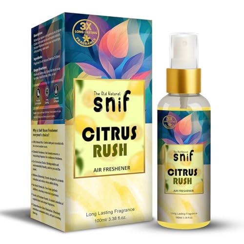 Image of The Old Natural Snif Citrus Rush Air Freshener Spray - 100ml | Refreshing Citrus Fragrance, Long-Lasting Freshness for Home, Office & Car