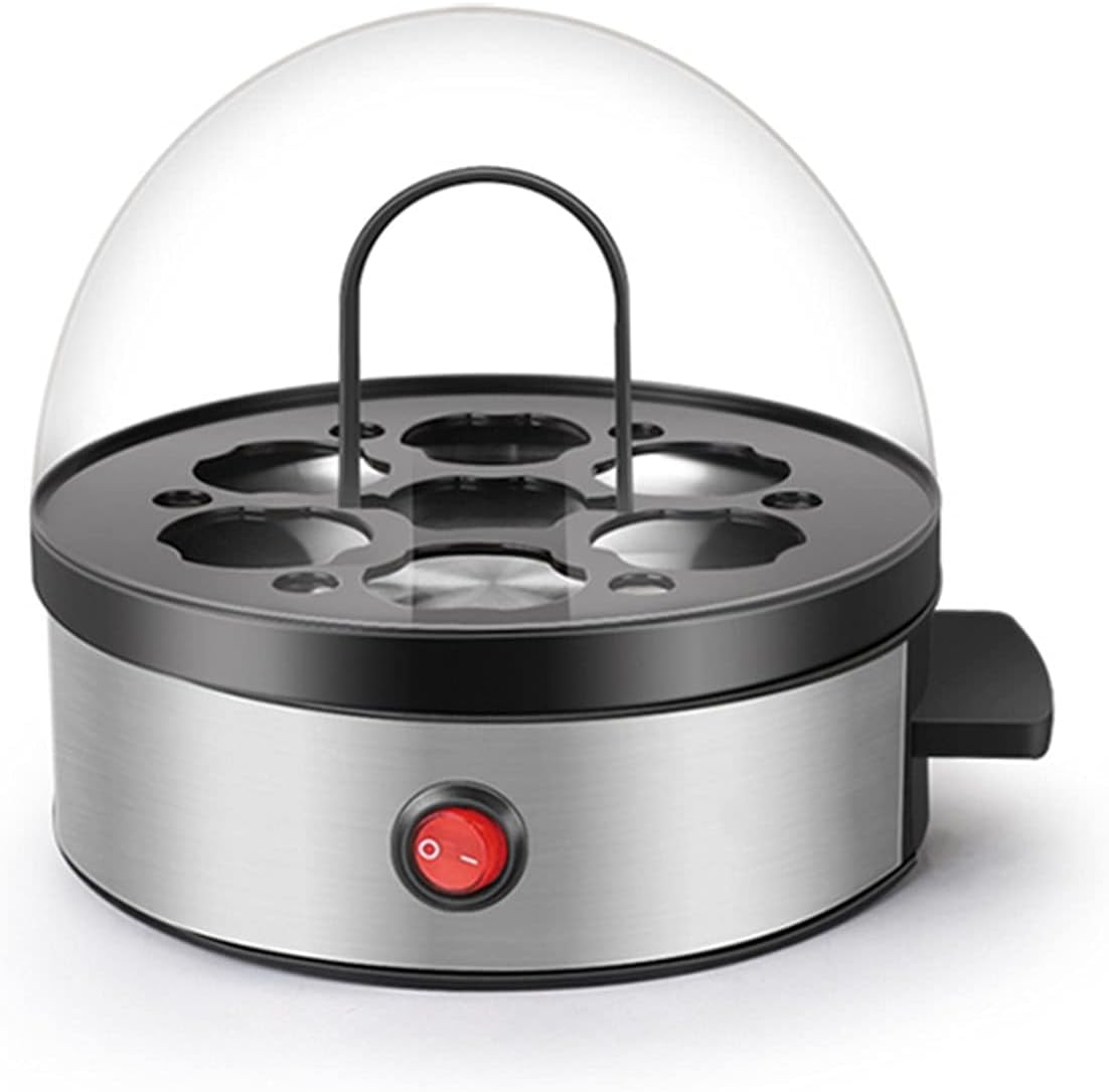Electric 7 Hole Egg Boiler Breakfast Steamed Egg Machine Select Cooking Degree Depending on The Added Water Suitable for Cook Eggs Egg Pudding Corn