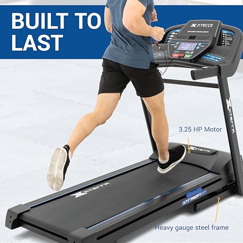 Image of Xterra Fitness Sport Series Premium Folding Smart Treadmill, Handlebar Speed and Incline Controls, Large XTRASoft Cushioned Running Deck, Built-in FTMS-Enabled Bluetooth with XF Connect Fitness App