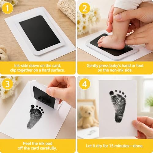 OUKANG Inkless Baby Hand and Footprint Kit - 3