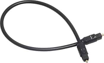 光ファイバーオーディオケーブル 90度 デジタルオーディオ1 Mブラック VISION 光デジタルケーブル 1m 角型 - プラグ オーディオケーブル