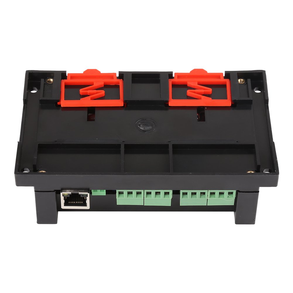 Controller Modul, Ethernet RJ45 /IP Relais Remote Control Controller Netzwerk Web Server 8 Kanal Relay Switch Modul Bord mit Optokoppler und Gehäuse,Unterstützt 485 Netzwerke,250V AC 10A(Schwarz)