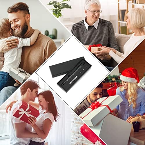 Keyck Valentines Gifts Multi Tool Pen Gadget 9 in 1 Multitool Pen with LED/Bottle Opener/Screwdriver, Gifts for Him, Novelty Birthday Gifts for Teacher/Men/Fathers/Dad/Boyfriend/Husband/Grandad, Black