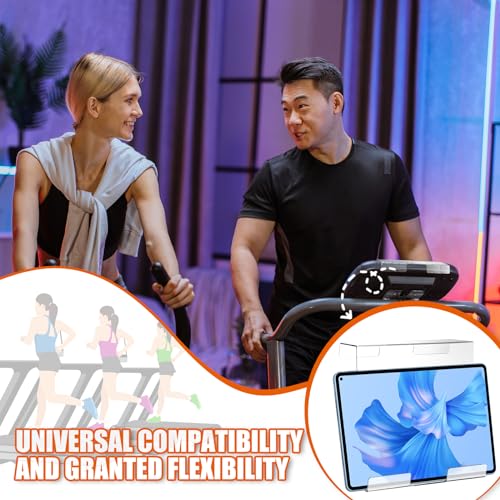 Saysurey Clear Acrylic Treadmill Book Holder Reading Rack Treadmill Tablet Holder Reading Stand Compatible with iPad, Kindle, Flat Tablet, eReader Magazine Book for Gym Exercising (9 x 11 x 3.5 Inch)
